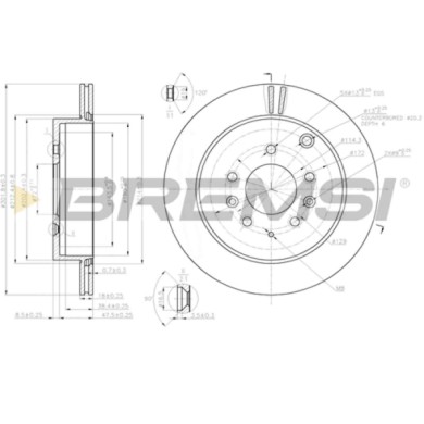CD7819V.JPG Coppia Dischi Freno Posteriore 92180903 Mazda Cx-7 Nero