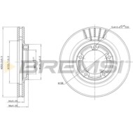 CD7822V.JPG Coppia Dischi Freno Anteriore 92102500 Mitsubishi L400 Autobus (pdw Pcw Pav Pbv Paw) Ventilato