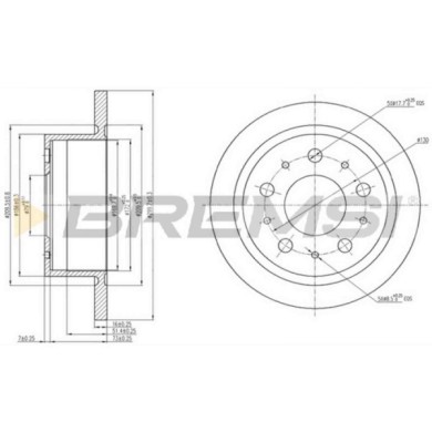 CD7823S.JPG Coppia Dischi Freno Posteriore 92157600 Fiat Ducato Autobus (250)