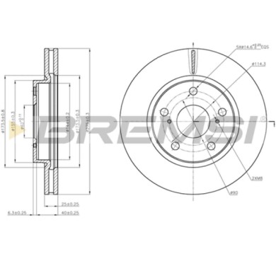 CD7838V.JPG Coppia Dischi Freno Anteriore 92232703 Toyota Rav 4 Iii Prius Plus Ventilato