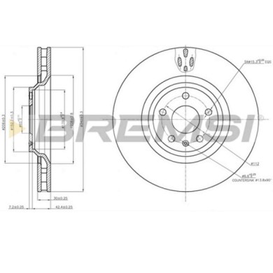 CD7847V.JPG Coppia Dischi Freno Anteriore 92160503 Audi Tt Tt Roadster Ventilato