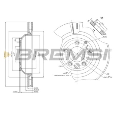 CD7855V.JPG Coppia Dischi Freno Posteriore 92151403 Porsche Cayenne Audi Q7 Volkswagen Touareg Nero