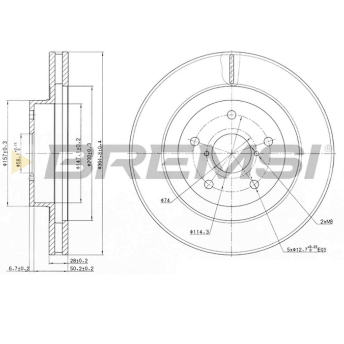 CD7857V.JPG Coppia Dischi Freno Anteriore 92286203 Subaru Svx Ventilato
