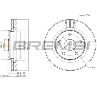 CD7859V.JPG Coppia Dischi Freno Anteriore 09a28410 Toyota Mr 2 Ii Ventilato