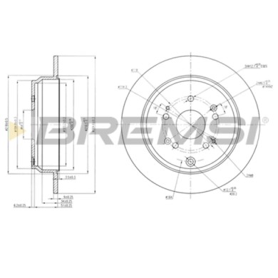 CD7860S.JPG Coppia Dischi Freno Posteriore 92162503 Honda Cr-v Ii Pieno