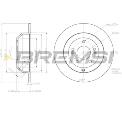 CD7873S.JPG Coppia Dischi Freno Posteriore 92223403 Hyundai Grand Santa Fé Santa Fé Ii Santa Fé Iii Kia Sorento Ii Pieno