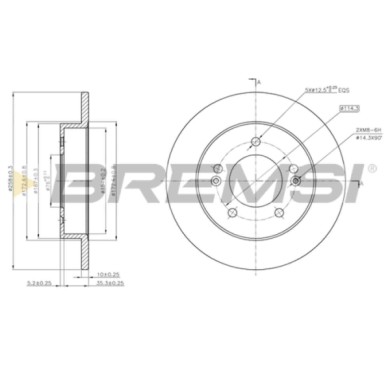 CD7874S.JPG Coppia Dischi Freno Posteriore 92226103 Hyundai Ix20 Kia Venga Venga Hatchback Van Pieno