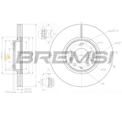 CD7880V.JPG Coppia Dischi Freno Anteriore 921663 Mazda 6 Tre Volumi Ventilato