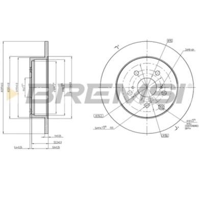 CD7881S.JPG Coppia Dischi Freno Posteriore 92222500 Toyota Verso Nero