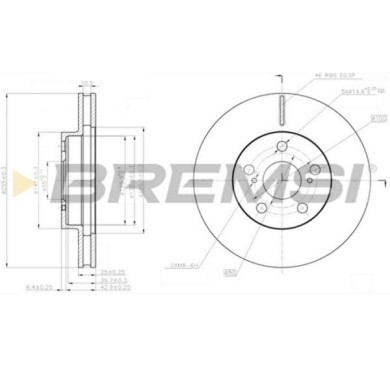 CD7882V.JPG Coppia Dischi Freno Anteriore 92225000 Toyota Prius Ventilato