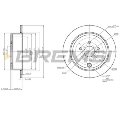 CD7883S.JPG Coppia Dischi Freno Posteriore 92200000 Subaru Brz Pieno