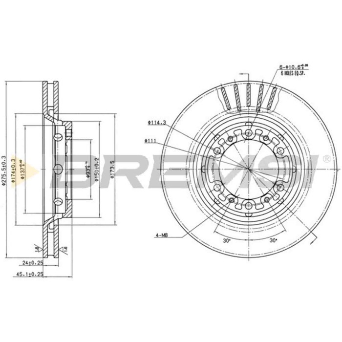 CD7892V.JPG Coppia Dischi Freno Anteriore 92112900 Mitsubishi L400 Autobus L400 Furgonato Delica/space Gear Ventilato
