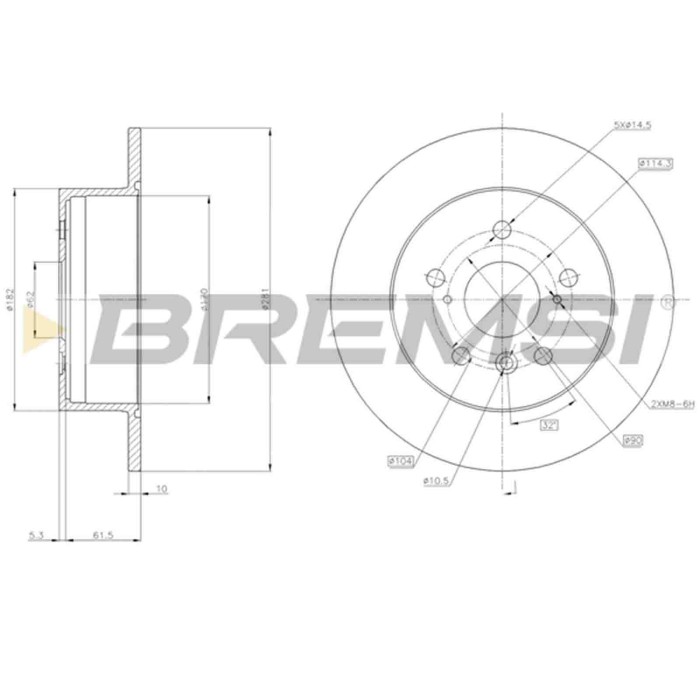 CD7980S.JPG Coppia Dischi Freno Posteriore 92240203 Toyota Aurion Camry Tre Volumi Pieno