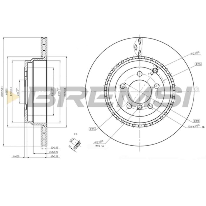 CD8085V.JPG Coppia Dischi Freno Posteriore 92224803 Land Rover Range Rover Iii Ventilato