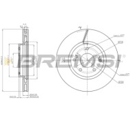CD8091V.JPG Coppia Dischi Freno Anteriore 92322903 Ssangyong Actyon Sports I Actyon Sports Ii Korando Ventilato