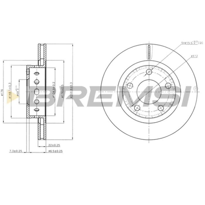 CD8151V.JPG Coppia Dischi Freno Posteriore 92176803 Volkswagen Passat Passat Variant Audi A6 A6 Avant Ventilato