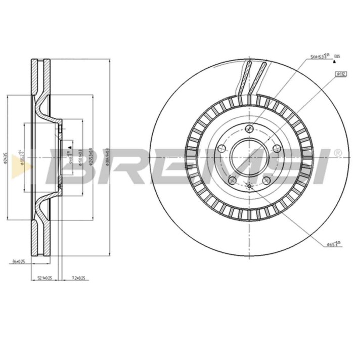 CD8222V.JPG Coppia Dischi Freno Anteriore 92184203 Audi A8 Ventilato