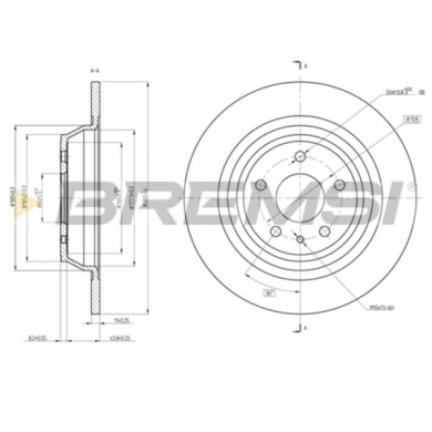 CD8338S.JPG Coppia Dischi Freno Posteriore 92268703 Ford Mondeo V 2 Volumi/coda Spiovente Mondeo V Tre Volumi Mondeo V Turnier P