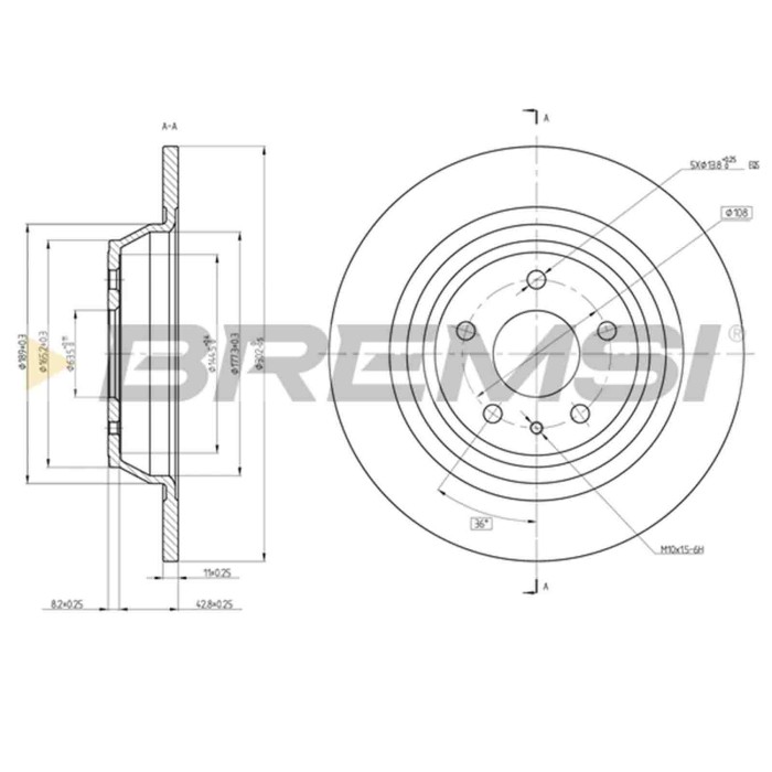 CD8338S.JPG Coppia Dischi Freno Posteriore 92268703 Ford Mondeo V 2 Volumi/coda Spiovente Mondeo V Tre Volumi Mondeo V Turnier P
