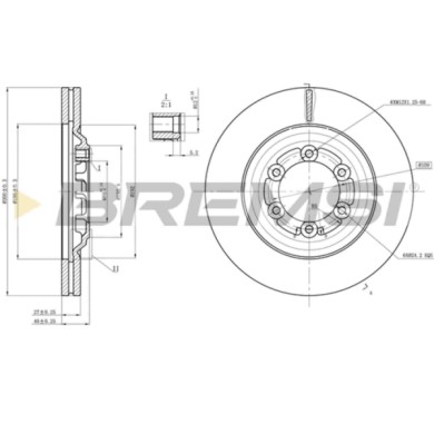 CD8372V.JPG Coppia Dischi Freno Anteriore 92282403 Isuzu D-max Ii D-max Ii Pianale Piatto/telaio Ventilato