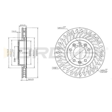 CD8401V.JPG Coppia Dischi Freno Anteriore 92267203 Citroen C4 Grand Picasso Ii (da De)