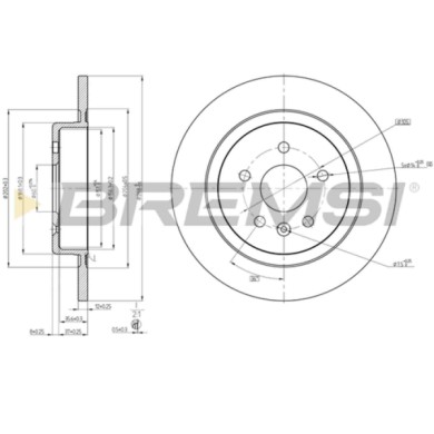 CD8425S.JPG Coppia Dischi Freno Posteriore 92275203 Opel Astra K Sports Tourer Astra K Pieno