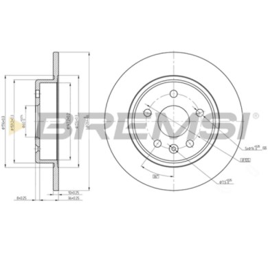 CD8426S.JPG Coppia Dischi Freno Posteriore 92275303 Opel Astra K Sports Tourer Astra K Pieno