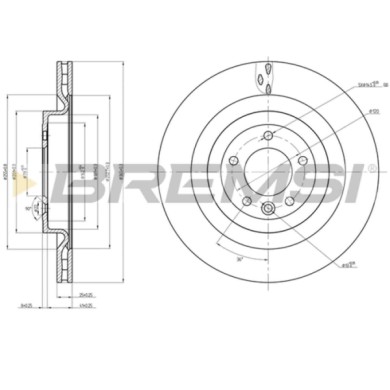 CD8433V.JPG Coppia Dischi Freno Posteriore 92293003 Land Rover Range Rover Iv Range Rover Sport Nero