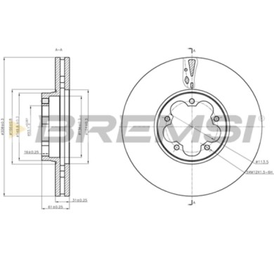 CD8468V.JPG Coppia Dischi Freno Anteriore 92274303 Ford Transit V363 Autobus (fad Fbd)