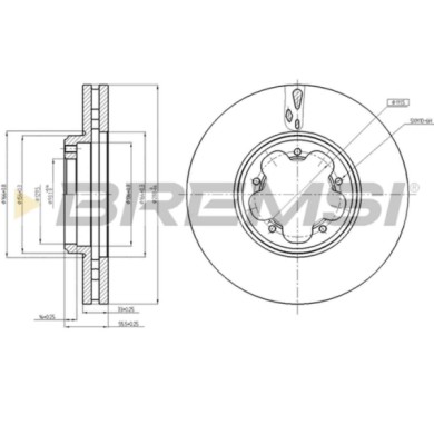 CD8469V.JPG Coppia Dischi Freno Anteriore 93260600 Ford Tourneo Custom V362 Autobus (f3)