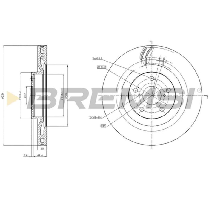 CD8496VRD.JPG Coppia Dischi Freno Anteriore Destro Lexus Gs Ventilato