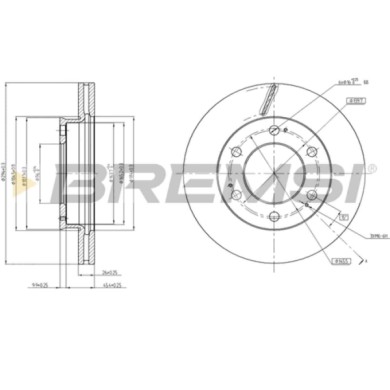 CD8547V.JPG Coppia Dischi Freno Anteriore 92229003 Ssangyong Rexton/rexton Ii Ventilato