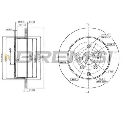 CD8642S_1.jpg Coppia Dischi Freno Posteriore 08d71211 Chevrolet Generico