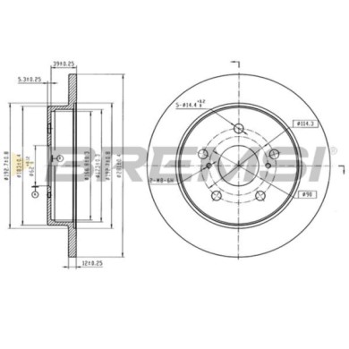 CD8643S_1.jpg Coppia Dischi Freno Anteriore 08d41811 Lexus Nx