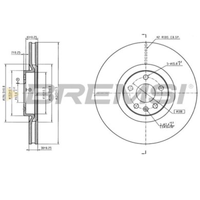CD8645V_1.jpg Coppia Dischi Freno Anteriore 92259403 Lexus Rx Nx Toyota Alphard/vellfire Highlander/kluger Rav Iv Rav Iv Van Sie
