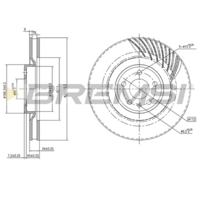 CD8686VLS.JPG Coppia Dischi Freno Anteriore Sinistro 92319005 Porsche Macan Ventilato