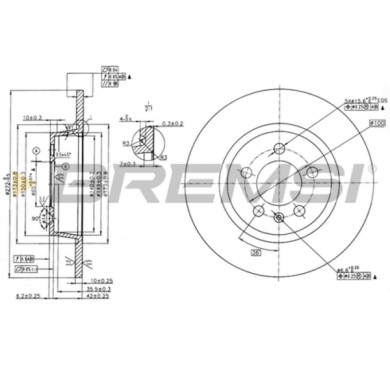 CD8691S_1.jpg Coppia Dischi Freno Posteriore 92224905 Audi A1 A1 Sportback Pieno