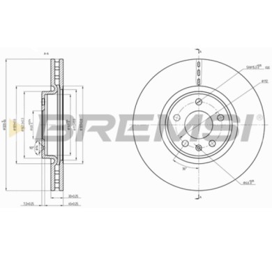 CD8761V.JPG Coppia Dischi Freno Anteriore 92229303 Audi Q5 Ventilato