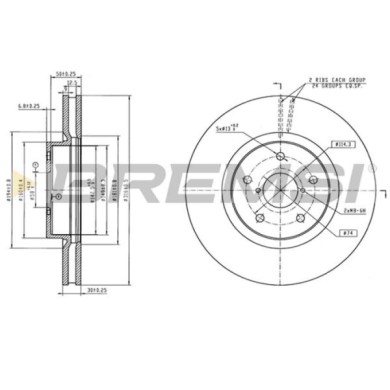 CD8766V_1.jpg Coppia Dischi Freno Anteriore 92199203 Subaru Impreza 2 Volumi /coda Spiovente (gr Gh G3)
