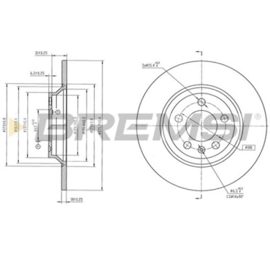 CD8829S_1.jpg Coppia Dischi Freno Posteriore 92315303 Audi A1 Sportback Volkswagen Polo Pieno