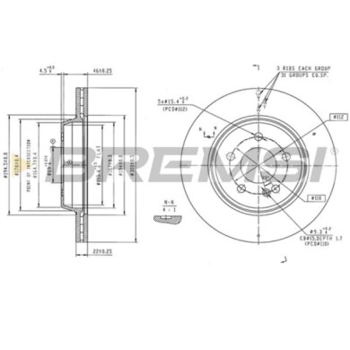 CD8832V_1.jpg Coppia Dischi Freno Posteriore 09d53313 Mercedes-benz Classe C