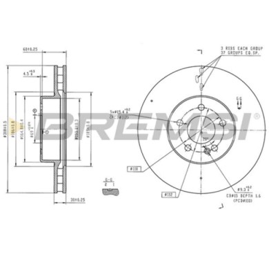 CD8834V_1.jpg Coppia Dischi Freno Anteriore 09d52713 Mercedes-benz Classe C