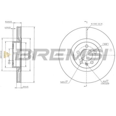 CD8835V_1.jpg Coppia Dischi Freno Posteriore 09d53113 Mercedes-benz Classe C