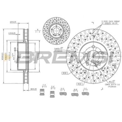 CD8838V_1.jpg Coppia Dischi Freno Anteriore 09d52723 Mercedes-benz Classe C