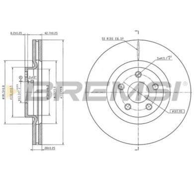 CD8844V_1.jpg Coppia Dischi Freno Posteriore 92304503 Polestar Polestar 2 Volvo C40 Xc40 Xc90 Ii Ventilato