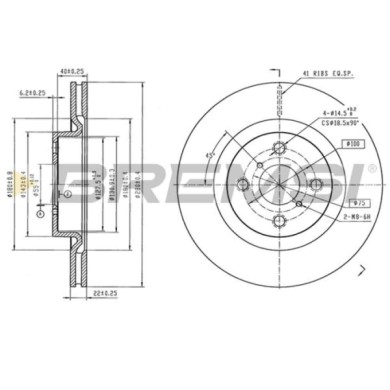 CD8851V_1.jpg Coppia Dischi Freno Anteriore 92287603 Toyota Yaris Yaris Cassone/coda Spiovente