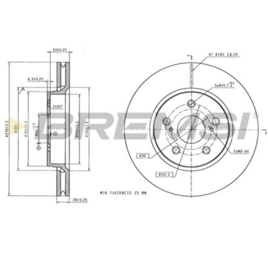 CD8852V_1.jpg Coppia Dischi Freno Anteriore 92315703 Toyota C-hr Van C-hr Corolla 2 Volumi/coda Spiovente Corolla Station Wagon 