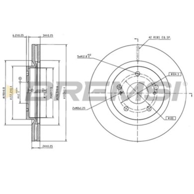 CD8855V_1.jpg Coppia Dischi Freno Anteriore 92337303 Suzuki Swift V Ventilato
