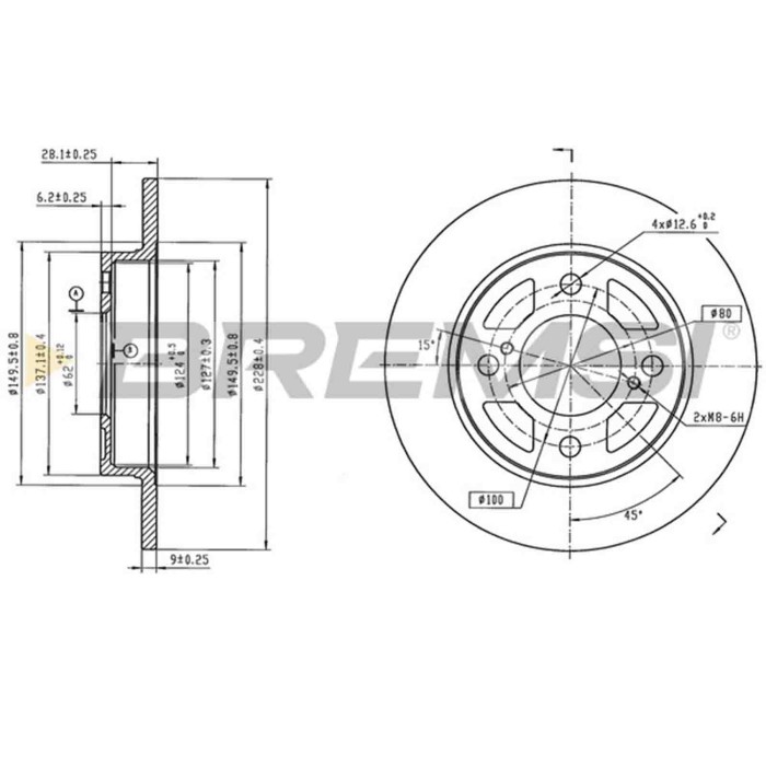 CD8981S_1.jpg Coppia Dischi Freno Posteriore 92303603 Suzuki Swift V