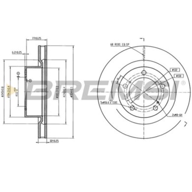 CD9077V_1.jpg Coppia Dischi Freno Anteriore 09c50011 Toyota Land Cruiser 200